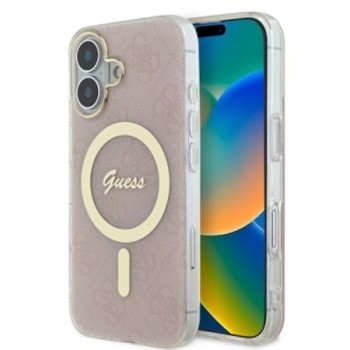 Guess Zaštitna maska sa MagSafe za iPhone 16 4G Roze