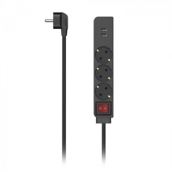 HAMA Distributer Sa 3 Uticnice I 2 USB Porta, Crni 223182