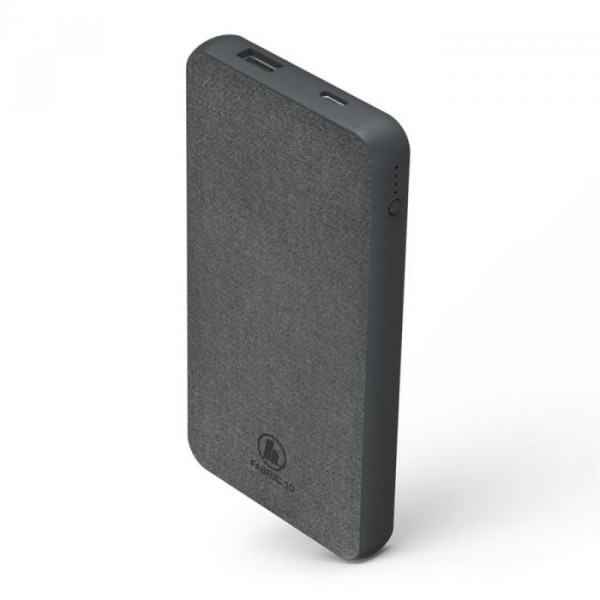 HAMA ''Fabric 10'' Power Bank, 10000 MAh, Sivi