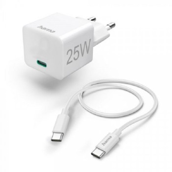 HAMA Mini Brzi Punjac Sa USB-C Kablom, PD, 25W, 1.5m Beli