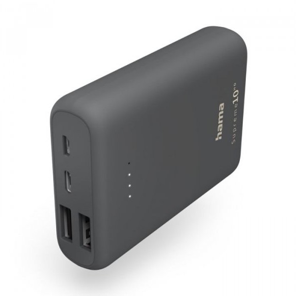 HAMA ''Supreme 10HD'' Power Pack, 10000mAh, Tip C 1 X USB-C, 2 X USB-A