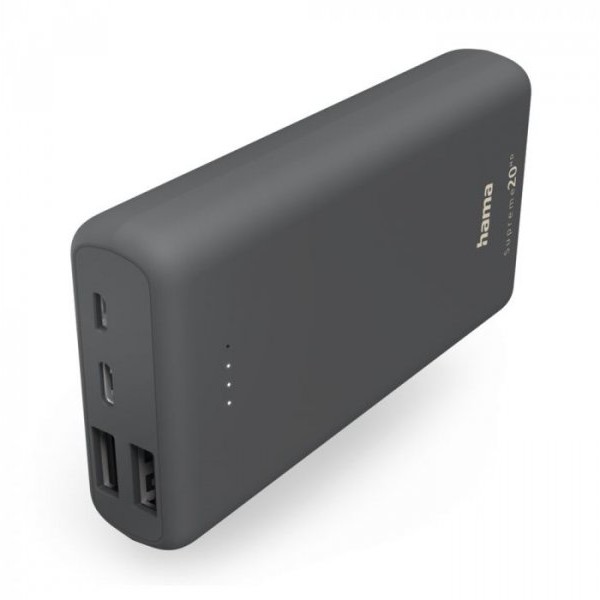 HAMA ''Supreme 20HD'' Power Pack, 20000mAh, Tip C 1 X USB-C, 2 X USB-A