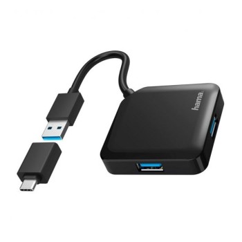 HAMA USB 3.2 HUB 1:4, 5Gbit/S + USB-C adapter 200116