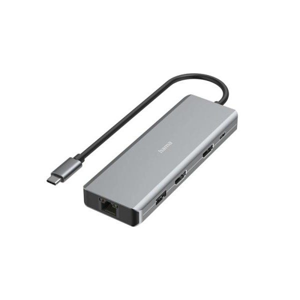 HAMA USB-C Hub, 9 portova, 2 x HDMI, USB-A, USB-C, LAN