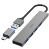HAMA USB Hub 4 porta, USB 3.2, 5 Gbit/s+ USB-C adapter ultra tanak 200141