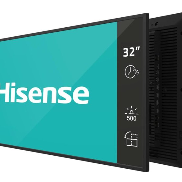 Hisense 32” 32DM66D FHD 500 nita Digital Signage Display - 24/7 Operation