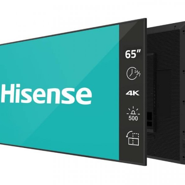 Hisense 65'' 65DM66D 4K UHD 500 nita Digital Signage Display - 24/7 Operation