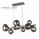 HOME LIGHT Vesta 602 Visilica 10*G9 CRNA