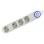 HOME Razvodnik sa 4 mesta 5m 1.5mm2 + nožni prekidač NV04TK-5/WH/1,5