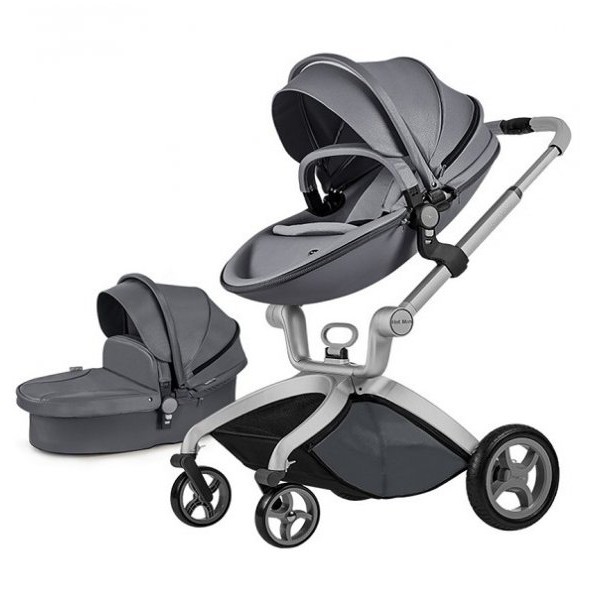 HOT MOM KOLICA DARK GREY 2U1 (sportsko sediste+korpa)