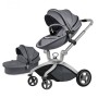 HOT MOM KOLICA DARK GREY 2U1 (sportsko sediste+korpa)