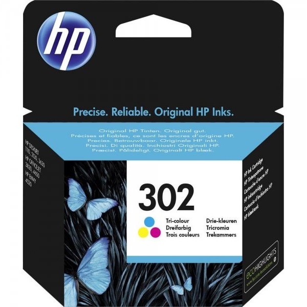 HP HP 302 Tri-color Original Ink Cartridge (F6U65AE)