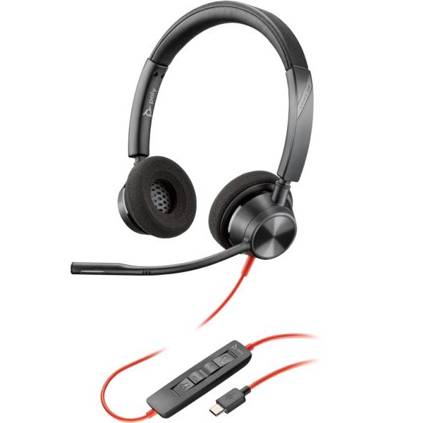 HP Poly Blackwire 3320 Stereo USB-C slušalice sa mikrofonom + USB-C/A adapter (8X219AA)