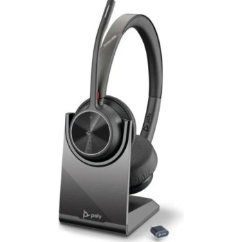 HP Poly Voyager 4320 Headset +BT700 dongle +Charging Stand, Black ( 77Z00AA )