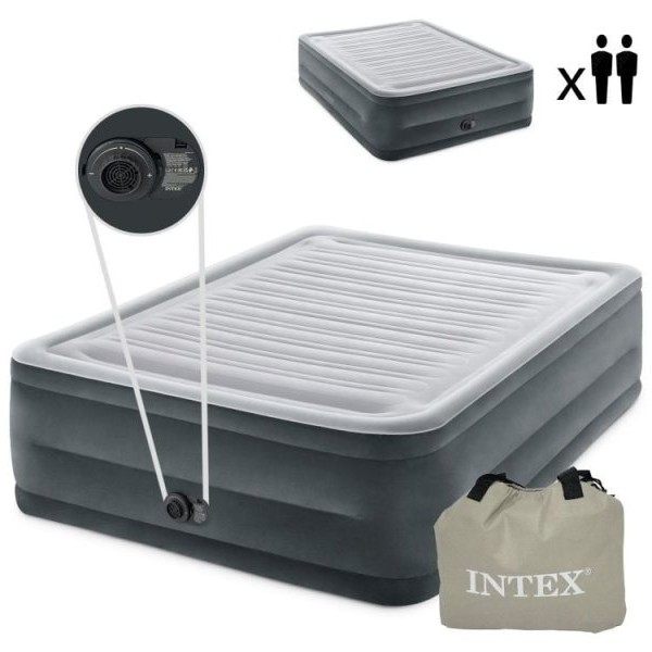 INTEX Dušek na naduvavanje za 2 osobe sa automatskom pumpom 64418ND