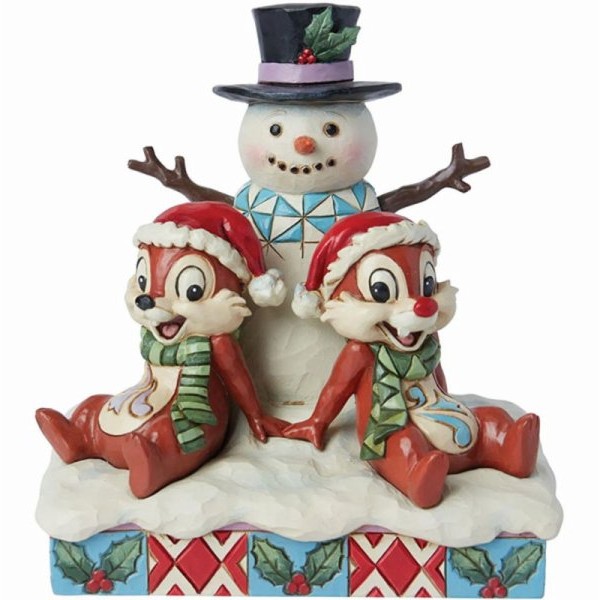 JIM SHORE Chip n Dale Snowman Figurine