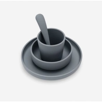 JOLLEIN Kinderserviesset Siliconen 4-delig - Storm Grey (51067256)