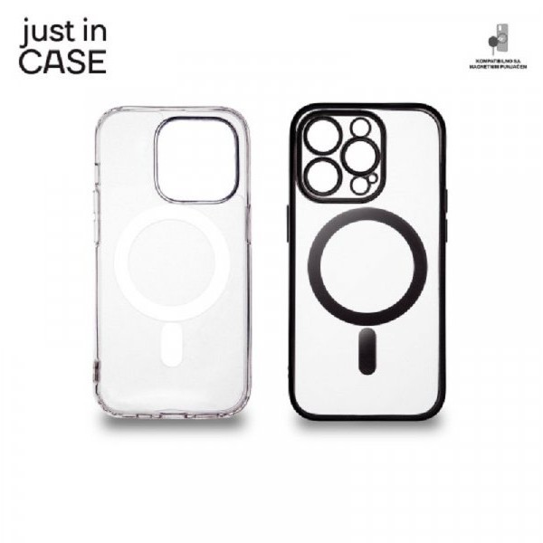 JUST IN CASE 2u1 Extra case MAG MIX paket CRNI za iPhone 14 Pro