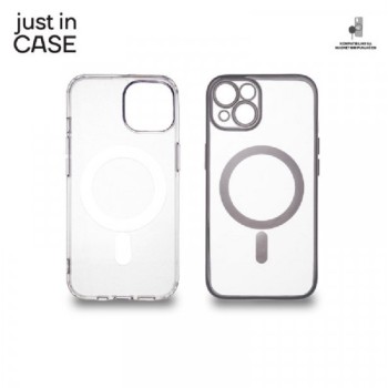 JUST IN CASE 2u1 Extra case MAG MIX paket SREBRNI za iPhone 14
