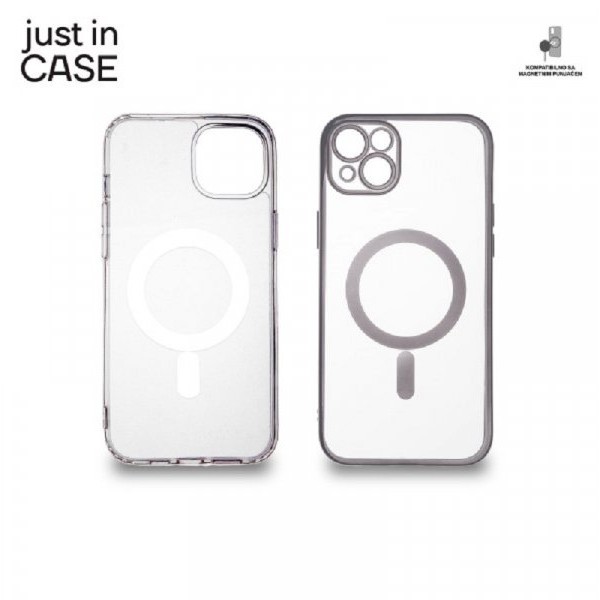 JUST IN CASE 2u1 Extra case MAG MIX paket SREBRNI za iPhone 14 Plus