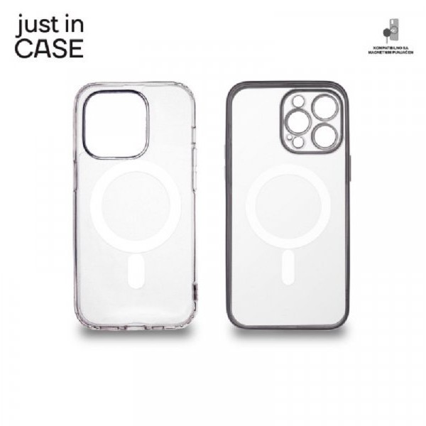 JUST IN CASE 2u1 Extra case MAG MIX paket srebrni za iPhone 14 Pro Max