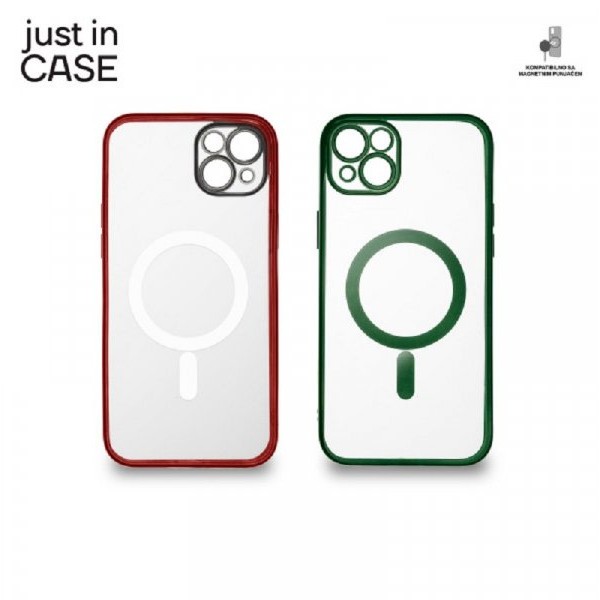 JUST IN CASE 2u1 Extra case MAG MIX paket ZELENO CRVENI za iPhone 14 Plus