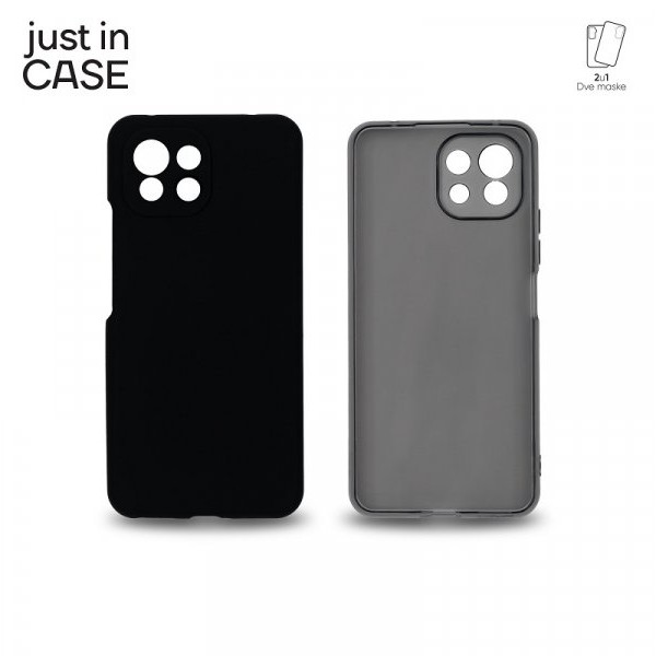 JUST IN CASE 2u1 Extra case MIX paket CRNI za Mi11 Lite 5G