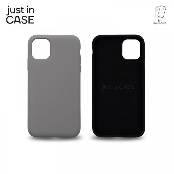 JUST IN CASE 2u1 Extra case MIX PLUS paket CRNI za iPhone 11