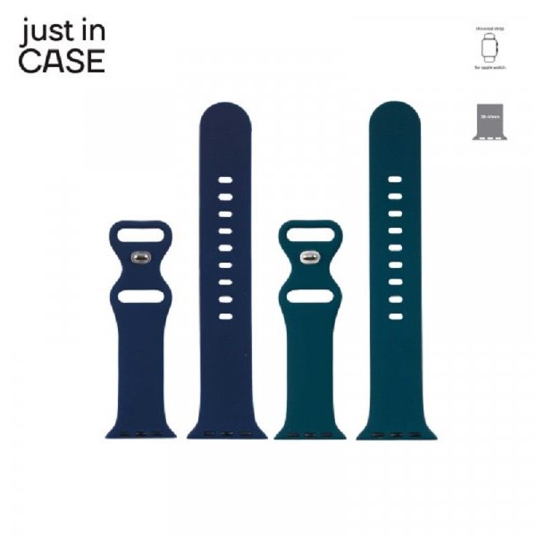 JUST IN CASE 2u1 Narukvica 38-41mm plava SILIKON + zelena SILIKON