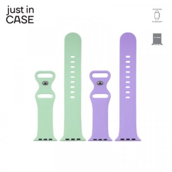 JUST IN CASE 2u1 Narukvica 42-45mm zelena SILIKON + violet SILIKON