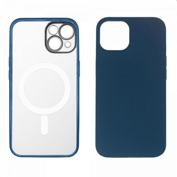 JUST IN CASE 2u1 transparentna/plava - Zaštitna maska za iPhone 14