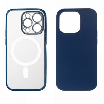 JUST IN CASE 2u1 transparentna/plava - Zaštitna maska za iPhone 14 Pro