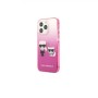 KARL LAGERFELD Futrola za iPhone 13 Pro Pink Karl & Choupette Head Gradient