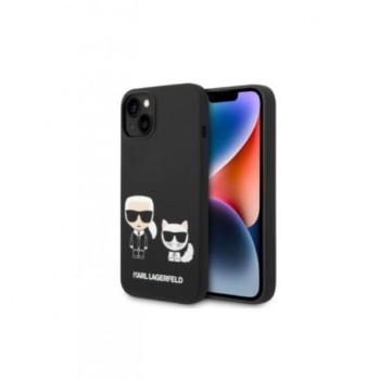KARL LAGERFELD Futrola za iPhone 14 Black MagSafe Liquid Silicone Karl & Choupette
