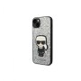 KARL LAGERFELD Futrola za iPhone 14 Silver Glitter Flakes Ikonik