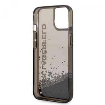 KARL LAGERFELD Maska za iPhone 14 LIQ. GLITTER ELONG BLACK (KLHCP14SLCKVK)