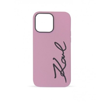 KARL LAGERFELD Maska za iPhone 14 Pro Max SILICONE SIGNATURE PURPLE (KLHCP14XSKSVGU)