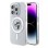 KARL LAGERFELD Maska za iPhone 15 Pro MAGSAFE IML KC GLITTER TRANSPARENT