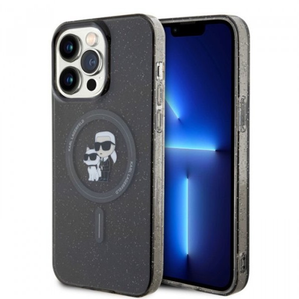 KARL LAGERFELD Maska za iPhone 15 Pro Max MAGSAFE IML KC GLITTER BLACK