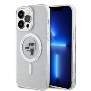 KARL LAGERFELD Maska za iPhone 15 Pro Max MAGSAFE IML KC GLITTER TRANSPARENT