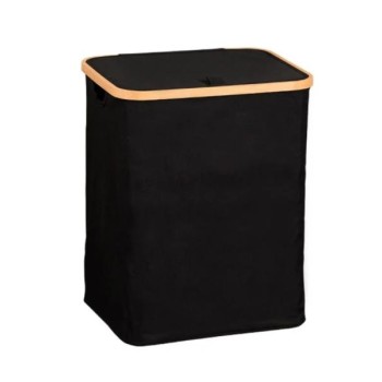 KESPER KORPA ZA PRLJAVI VEŠ SA BAMBUS OKVIROM CRNA 51CM