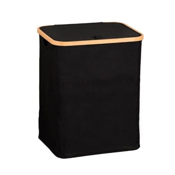 KESPER KORPA ZA PRLJAVI VEŠ SA BAMBUS OKVIROM CRNA 51CM