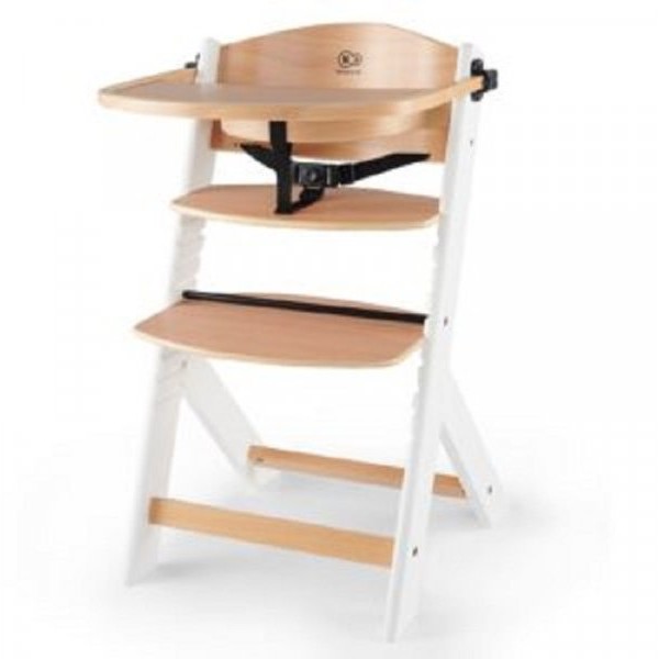 KINDERKRAFT STOLICA ZA HRANJENJE 2U1 ENOCK NATUR+WHITE