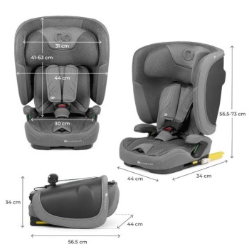 KINDERKRAFT KINDERKRAFT AUTOSEDISTE FIX2GO I-SIZE 76-150CM GREY
