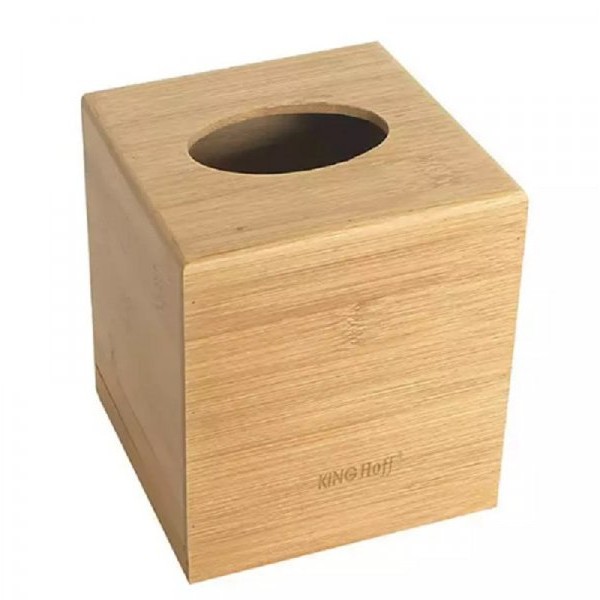 KINGHOFF KH1689 DRŽAČ ZA PAPIR BAMBUS 13.8X13.8X15.6CM