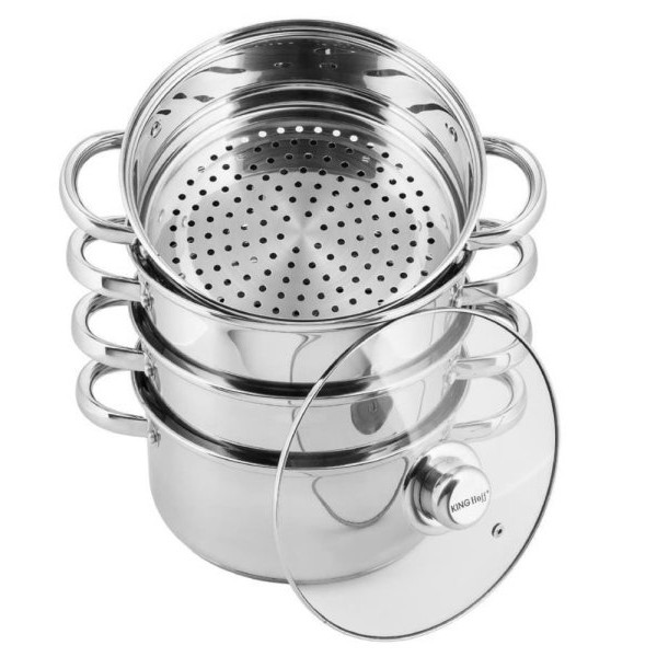 KINGHOFF KH3319 SET ŠERPI 4/1 ZA KUVANJE NA PARI 5L 24CM