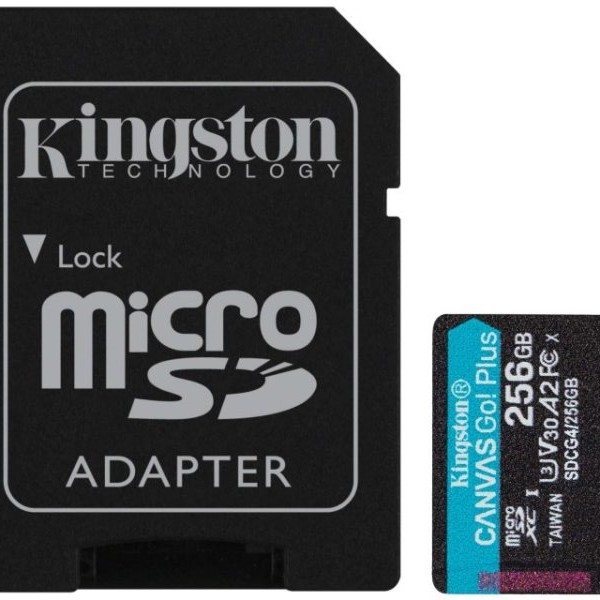 KINGSTON Memorijska kartica U3 V30 microSDXC 256GB Canvas Go Plus 200MB/s A2 + adapter (SDCG4/256GB)
