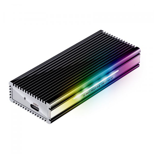 LC POWER LC-M2-C-MULTI-RGB M.2 SSD NVMe & SATA kućište