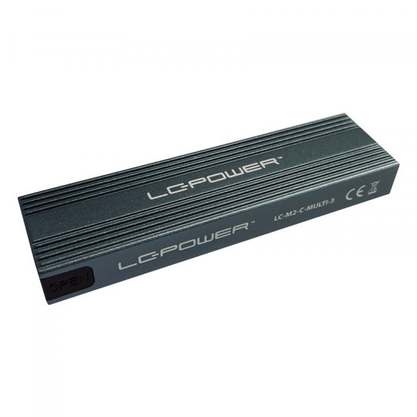 LC POWER LC-M2-C-MULTI-3 M.2 SSD Enclosure NVMe & SATA