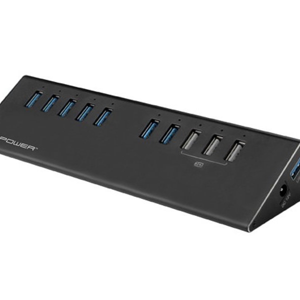 LC POWER LC-HUB-ALU-2B-10 HUB 7+3PORT USB3.0 ALUMINIUM